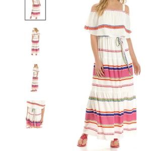 Women's Ruffle Off the Shoulder Maxi Dress